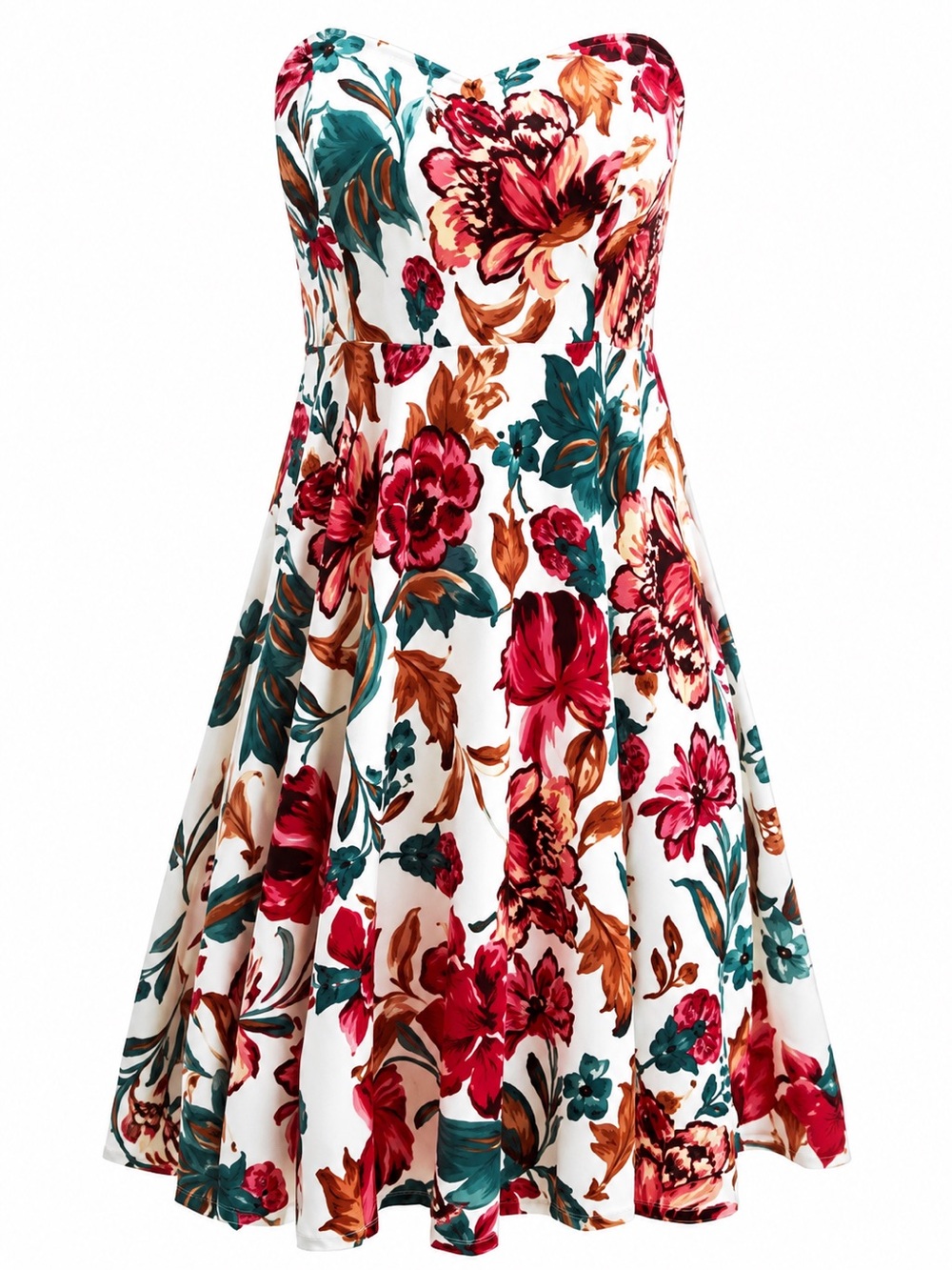 𝐁𝐮𝐧𝐝𝐥𝐞 𝐎𝐧𝐥𝐲* SHEIN floral strapless dress